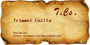 Trimmel Csilla névjegykártya